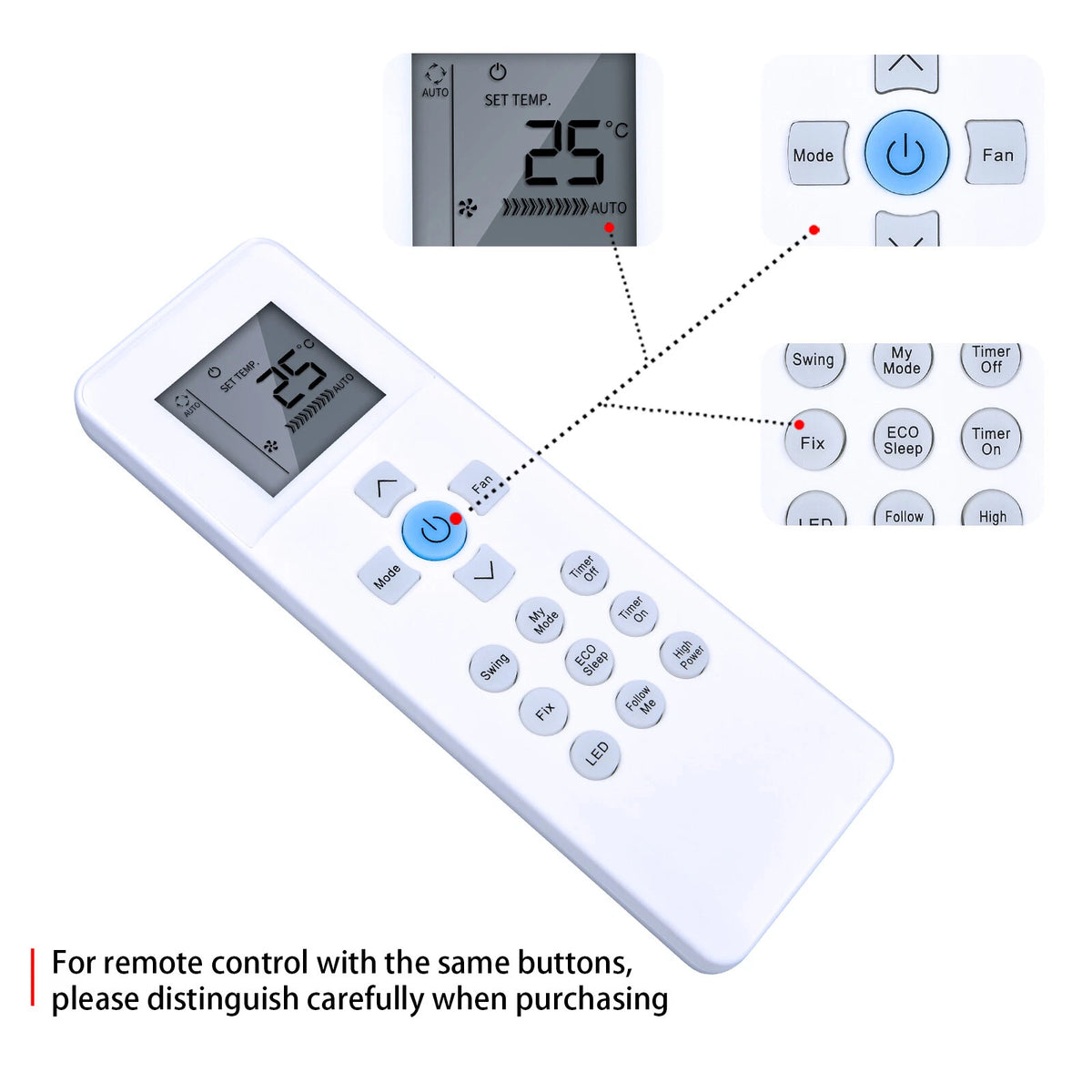 Remote Control For Carrier Air Conditioner RG67N/BGEF RG67V/BGEF
