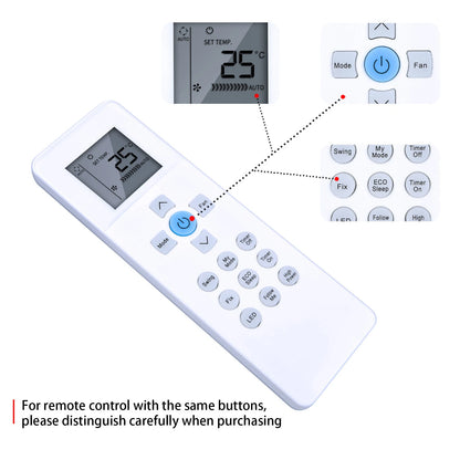 Remote Control For Carrier Air Conditioner RG67N/BGEF RG67V/BGEF