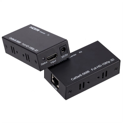 DC 5V/ 1A 60M Extender HDMI to RJ45 Transmitter RJ45 to HDMI Receiver Adapter