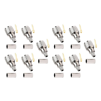 10x Mini-UHF Male Crimps Connector For RG-58/U Cable Radio Antenna Brass