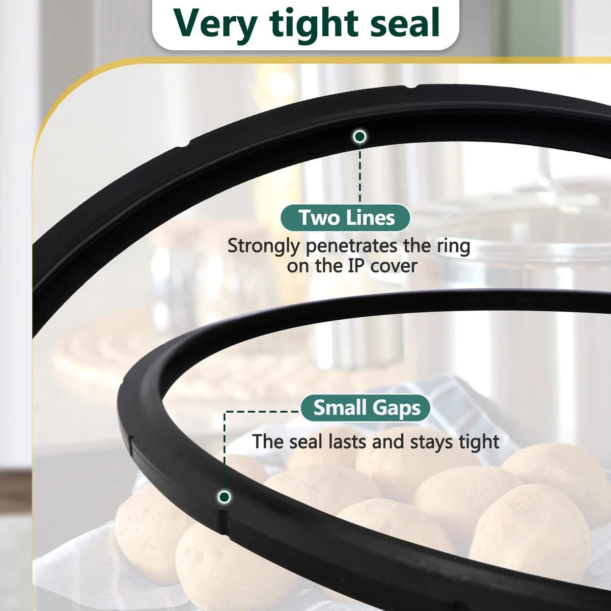 2Pack 09985 for presto Pressure Canner Sealing Ring Gasket 23 quart, Black