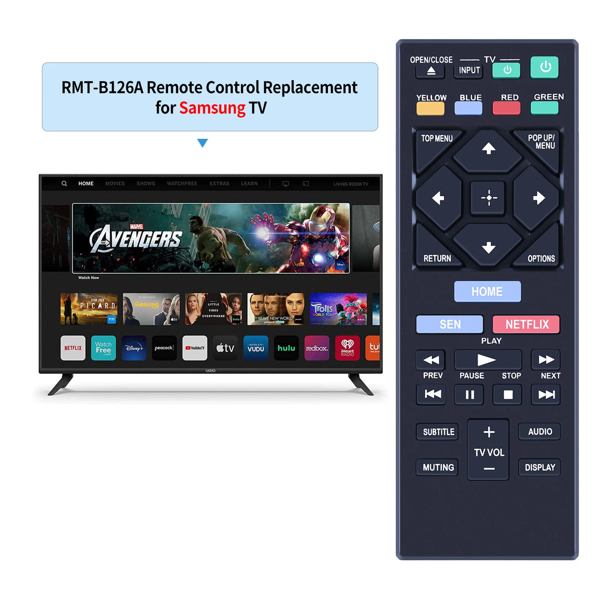 RMT-B126A Remote Control For Sony DVD Player BDP-BX120 BDP-BX320