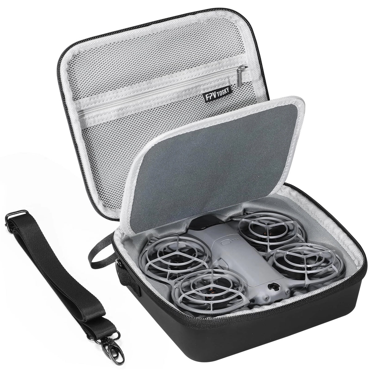 FPVtosky Carrying Case for DJI Neo 2 [CASE 8.3 x 7.1 x 3.1 inches, Black