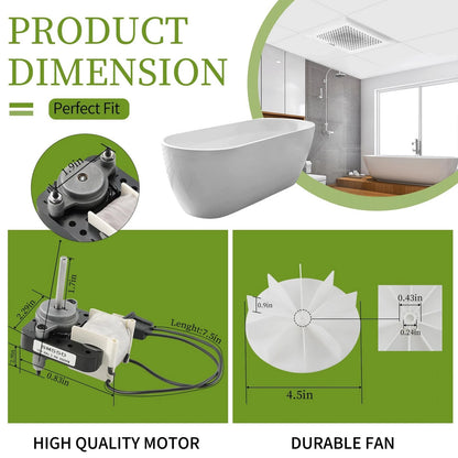 Universal Bathroom Fan Motor Replacement - SM550 Electric Vent Kit...