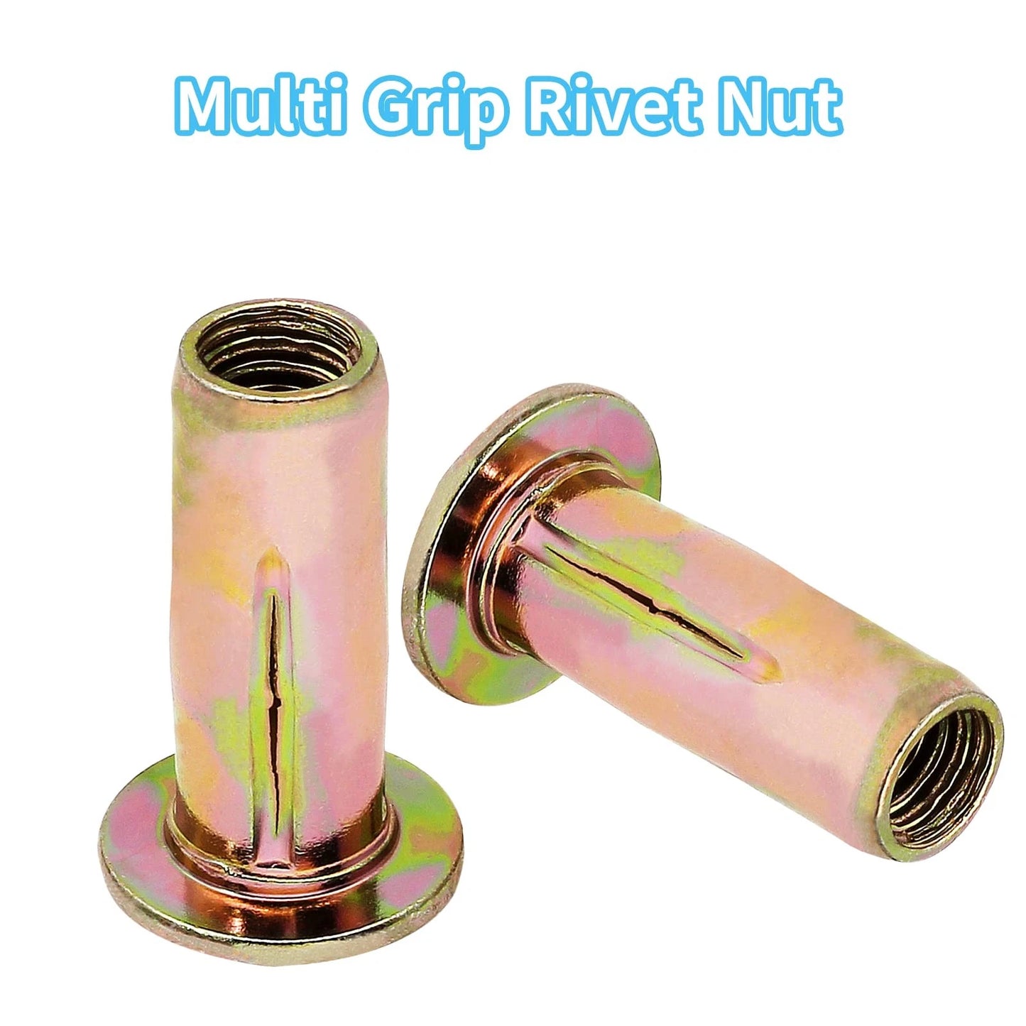 Moicstiy 25Pcs M5 Steel Multi Grip M5, Zinc (Metallic) or Gold