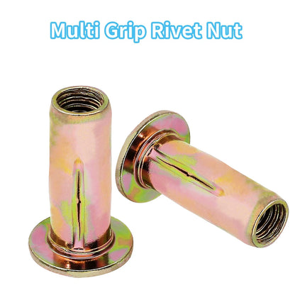 Moicstiy 25Pcs M5 Steel Multi Grip M5, Zinc (Metallic) or Gold