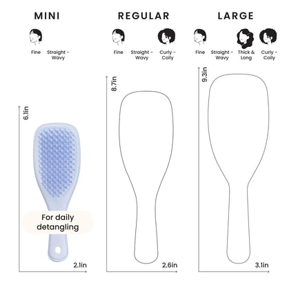 Tangle Teezer Ultimate Detangler Hairbrush, Eliminates Mini, Digital Lavender