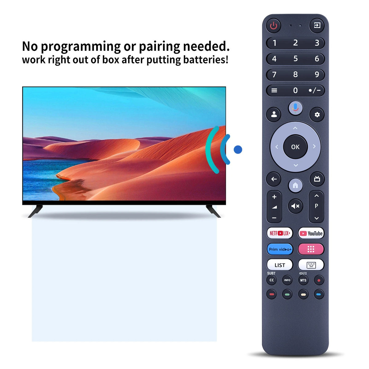 Replace Remote Control For Blaupunkt TV 32FBG5000 65UBG6000 24HBG5000S Voice
