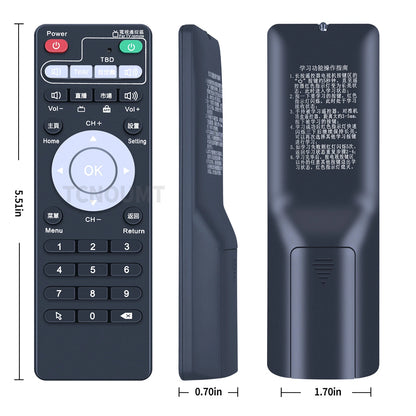 Set-Top Box Learning Remote Control for Unblock Tech Ubox Smart TV Box Gen 1/2/3