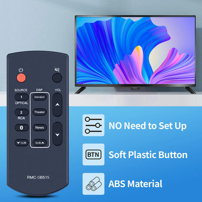 RMC-SB515 Remote Control For Insignia Soundbar NS-SB515 NSSB515