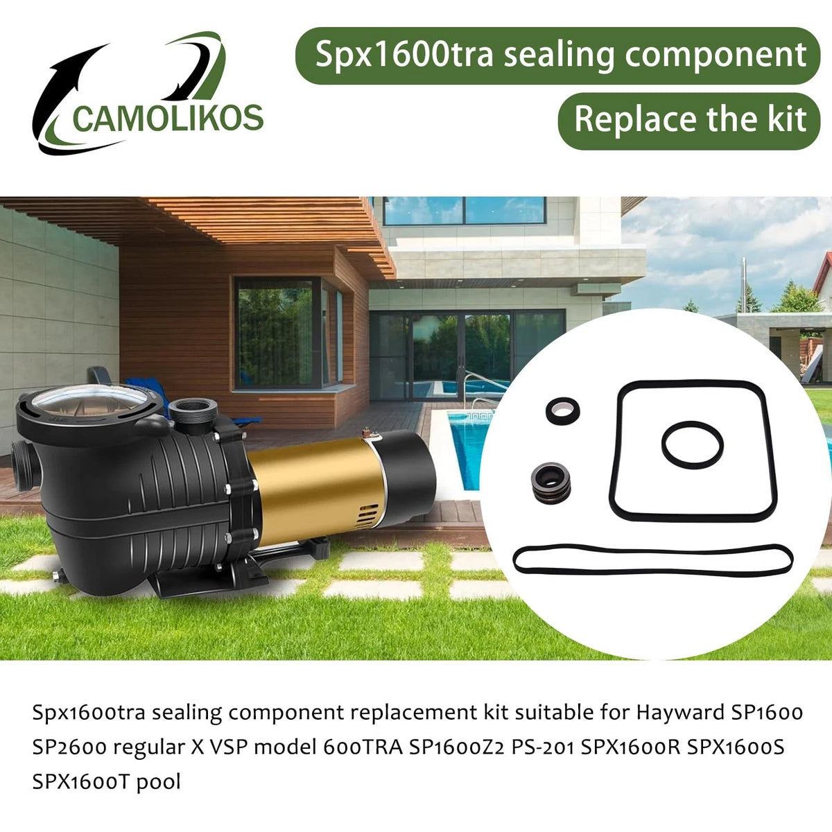 spx1600tra seal assembly replacement kit super pump black