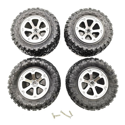 4x 73.8*32.4mm Rubber Wheel Tire Rim For WPL B16 B36 B-14 C14 1/16 RC Car Truck
