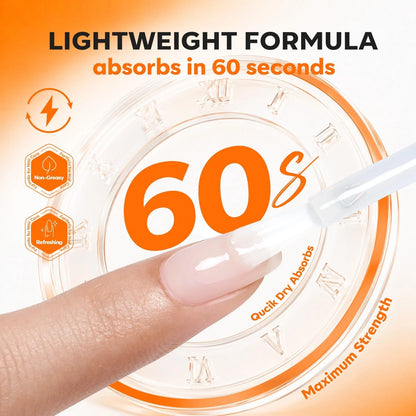 modelones Nail Strengthener and Growth Clear 0.51 Fl Oz (Pack of 1), A1-Clear