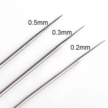 HUBEST 10PCS Airbrush Replacement Parts Kit (0.2mm/0.3mm/0.5mm) KIT 1, SILVER