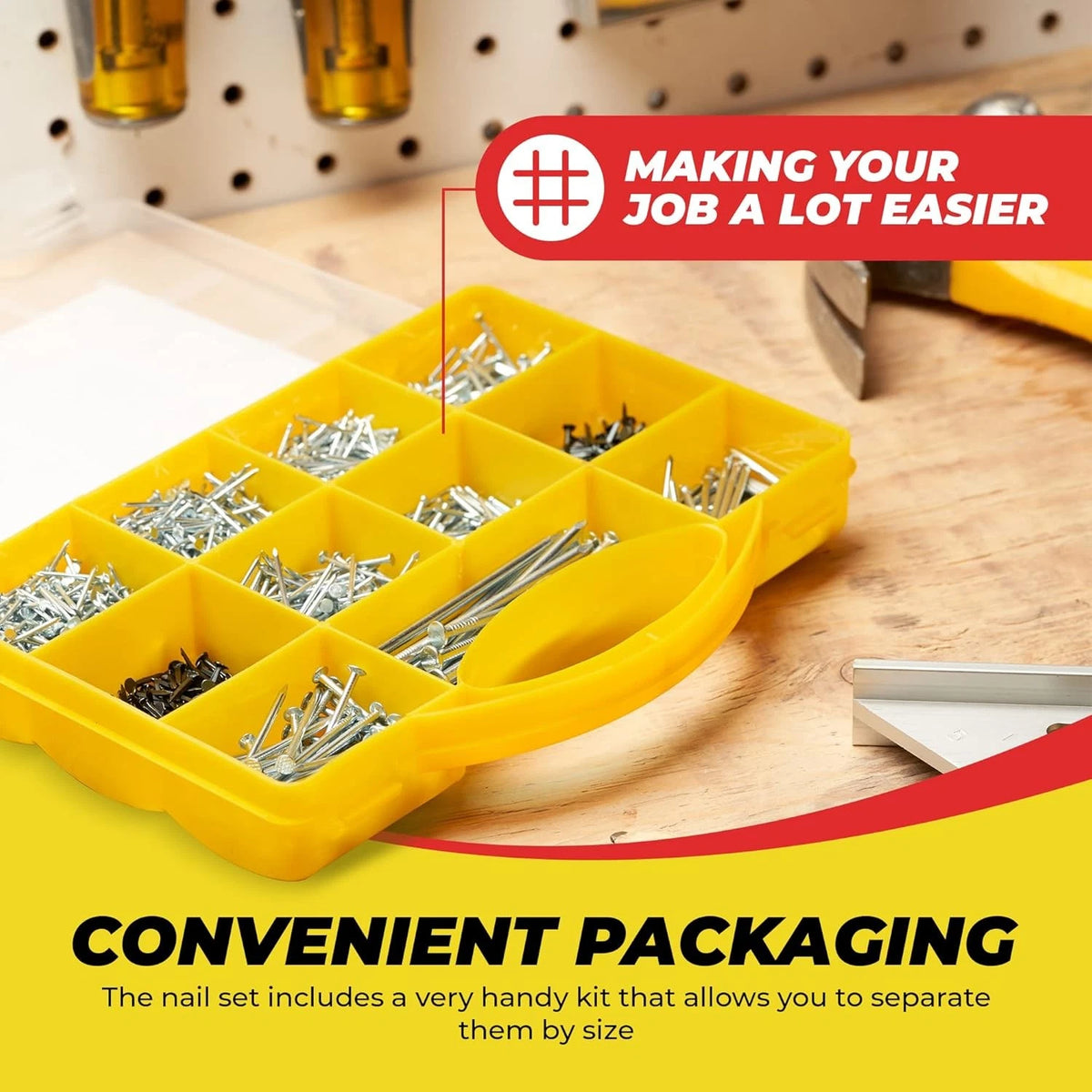 Top Quality Nail Assortment Kit – Over a 1800 Multipurpose a 1800 Nails