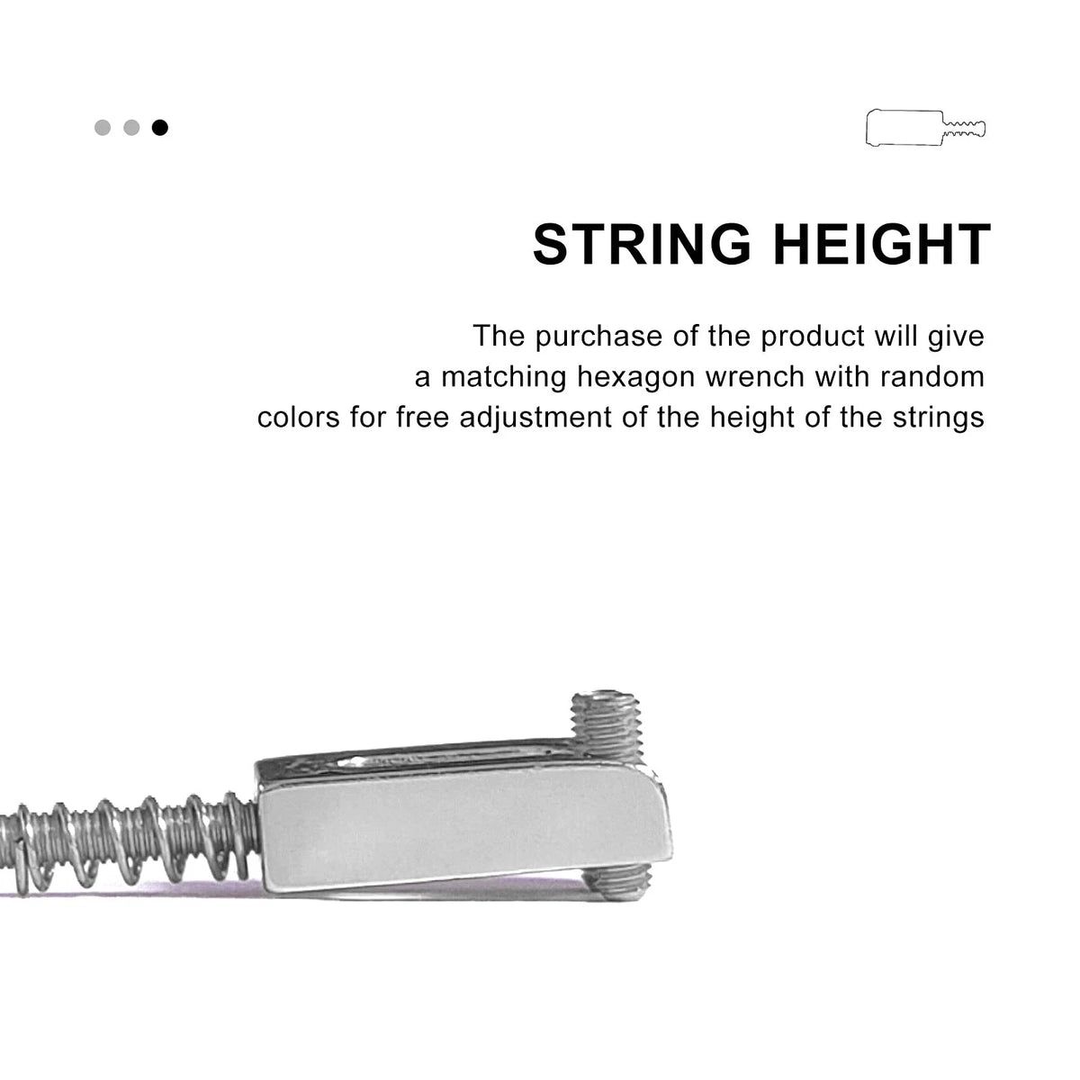 SAPHUE Guitar Bridge Saddle with Spring Screws Wrench Tremolo for Chrome