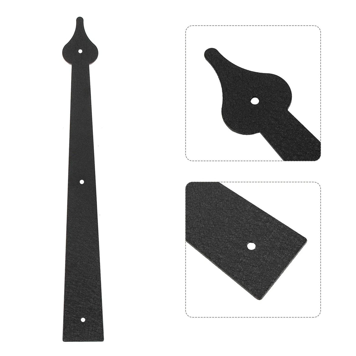 Homode Decorative Garage Door Hinges Handles, Faux 4 Hinges+2 Black