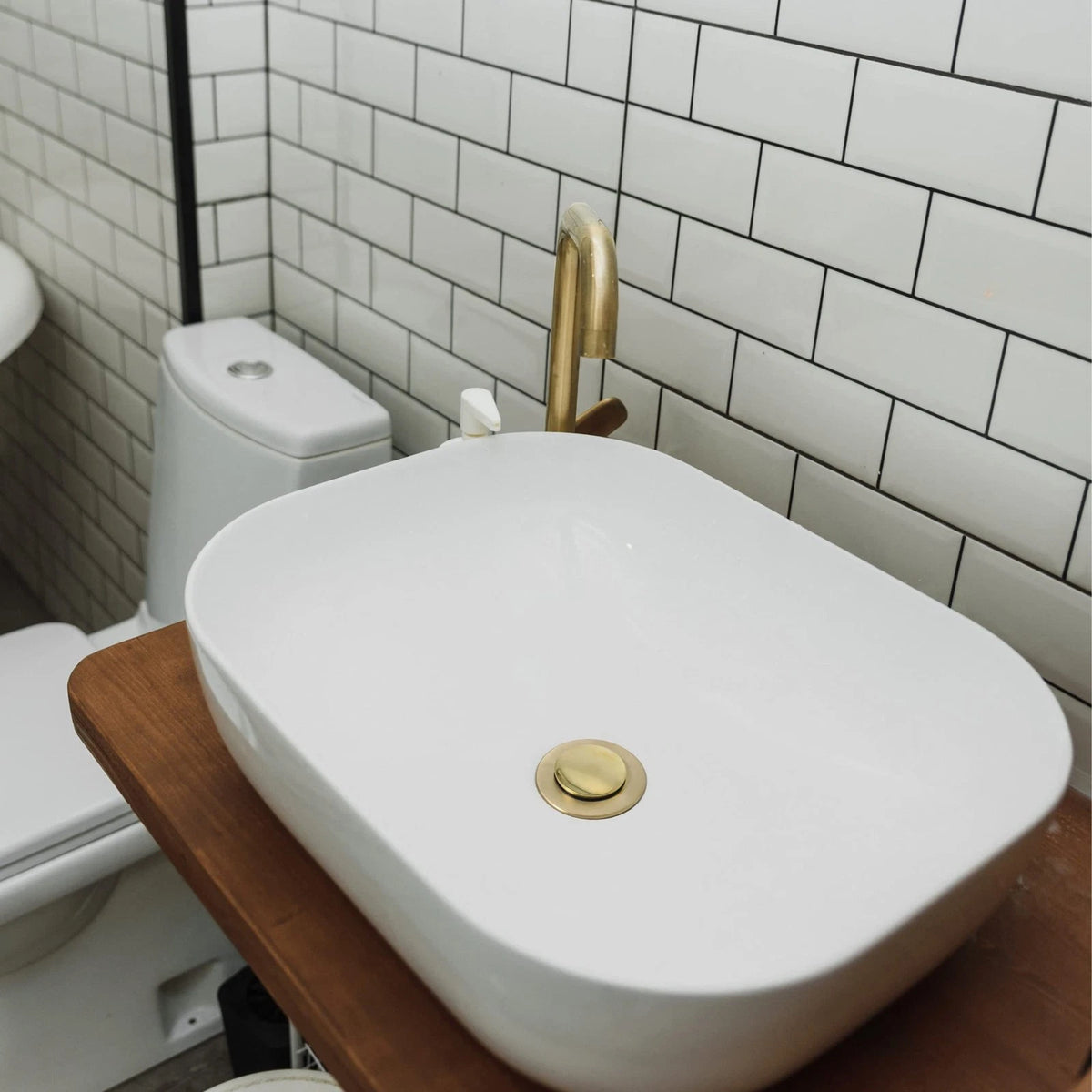 Bathroom Sink Pop-up Stopper Replacement 1 Count (Pack of 1), Polished Brass