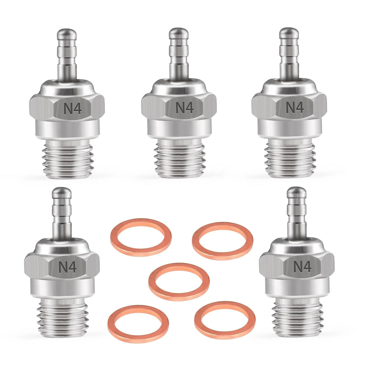 Shaluoman N4 Hot Glow Plug Spark Plugs for Traxas T-maxx Kyosho HSP1 HPI...