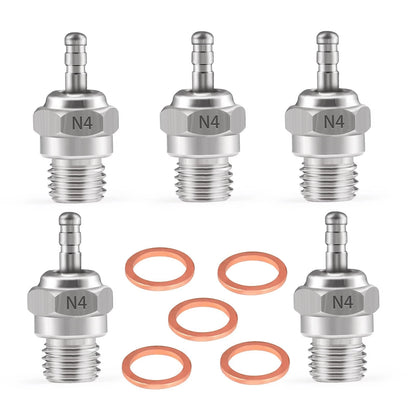 Shaluoman N4 Hot Glow Plug Spark Plugs for Traxas T-maxx Kyosho HSP1 HPI...