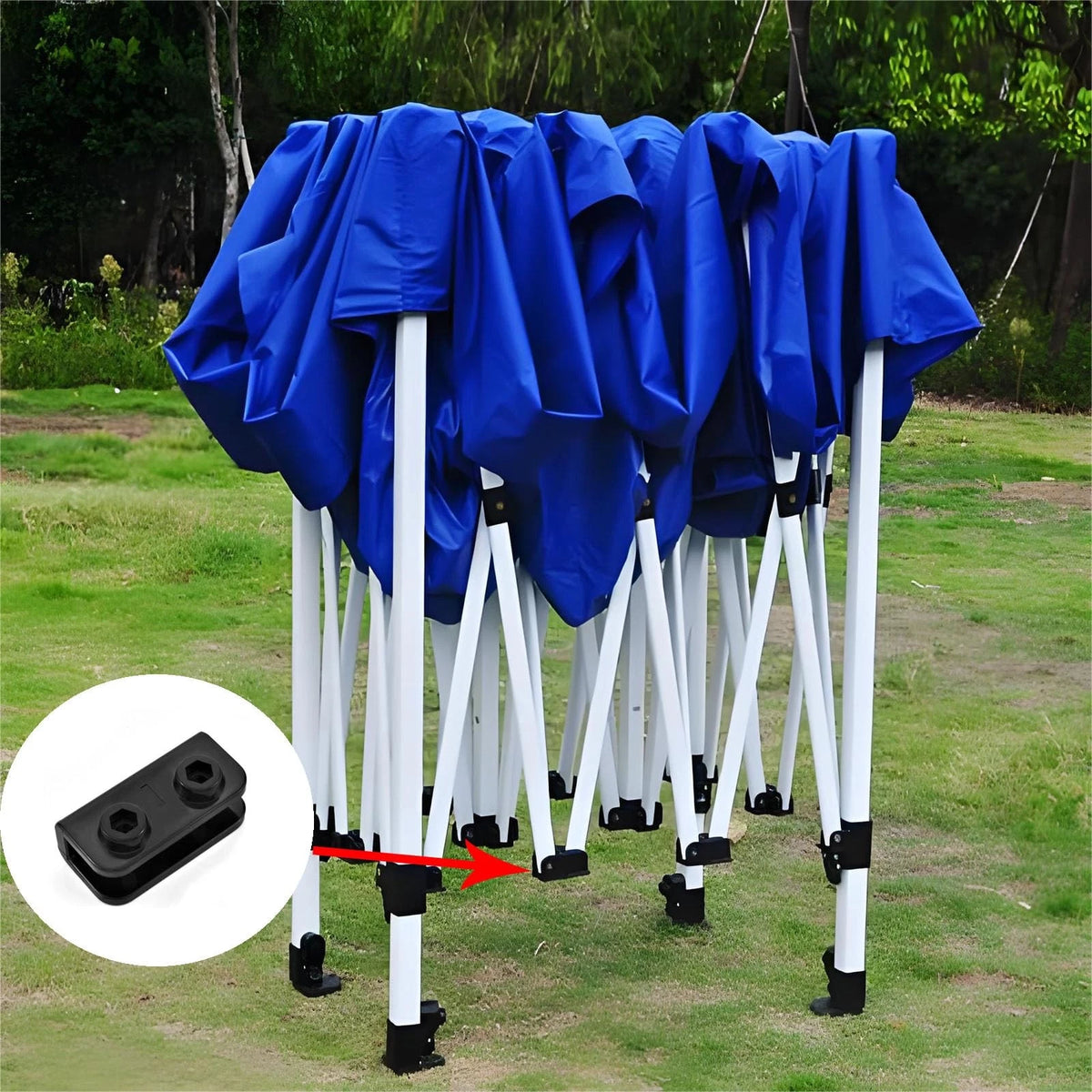 (4 Sets) 2-Way Pop-up Event Shelters Gazebo Replacement Connector,with Black