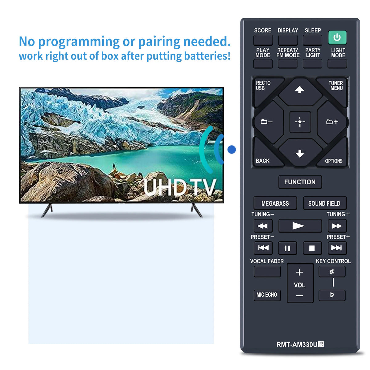 RMT-AM330U Remote Control For Sony Audio System MHC-V11 MHC-V13 MHC-M20