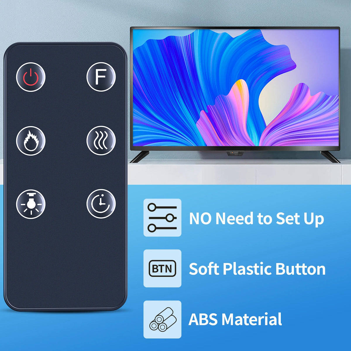 Replace Remote Control For Amerlife Fireplace TV Stand Entertainment Center