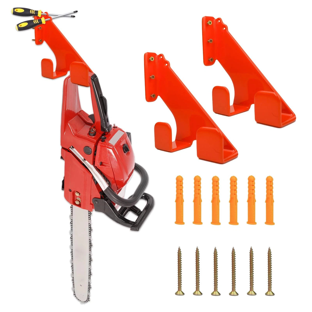 ftawihan Chainsaw Wall Mount, Hanger, Heavy 10 x 5 x 2 inches, 2Pack