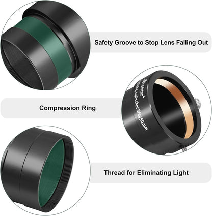 Alstar 2-Inch Telescope Eyepiece Extension Tube Adapter - Optical 2 Inch 50MM