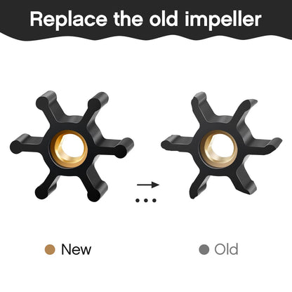 Fabbay 2 Pack Utility Impeller Replacement Water Transfer Pump Black
