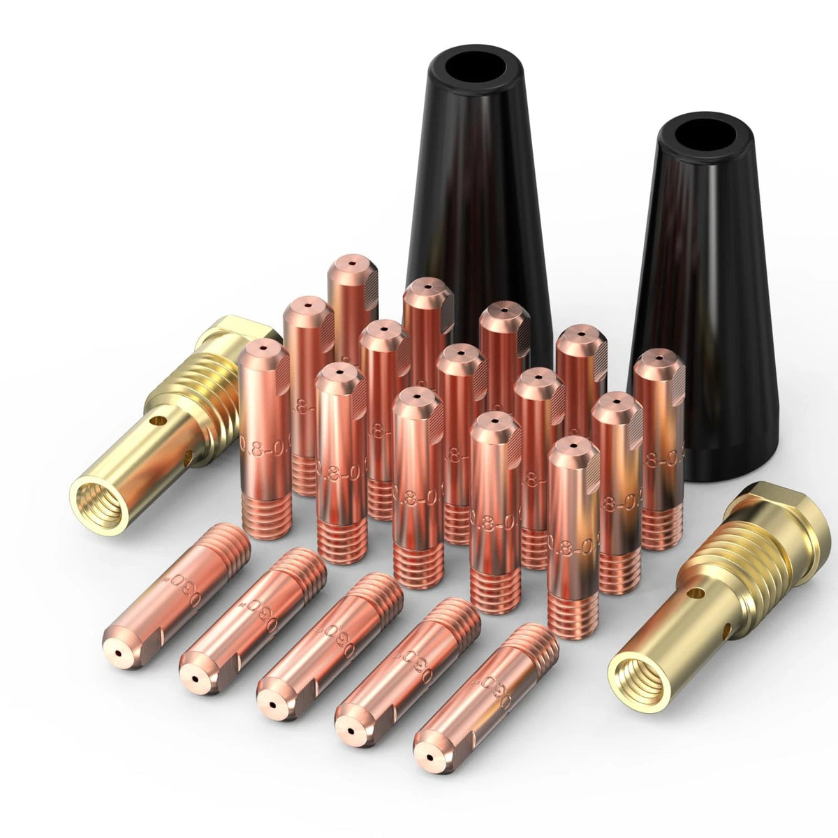 YESWELDER Flux Core Welding Torch Accessories Kit .030" 24pcs Kit, Golden