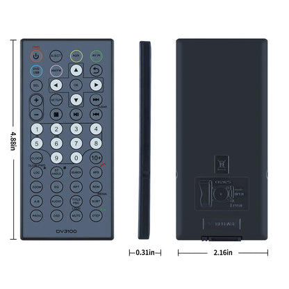 Replacement Remote Control For Furrion Entertainment System DV3100 DV3100-RC
