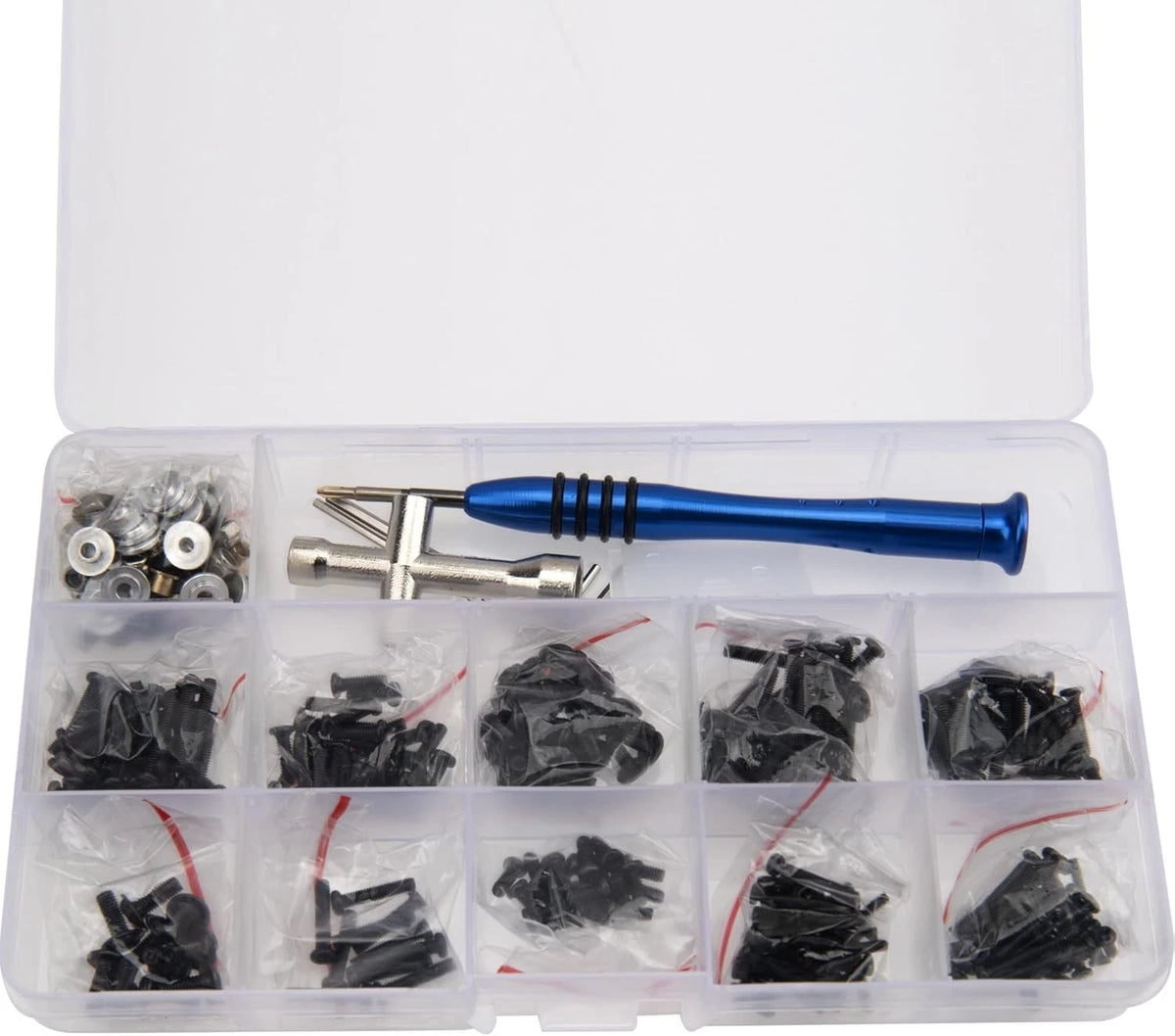 357Pcs Universal M2 M2.5 M3 RC Screws Kit Screw Fasteners One Size, Black