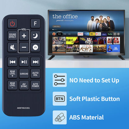 AKB74815381 For LG Sound Bar Remote Control SPJ8B-W SJ7 SJ7-C SJ7C SPJ8BW