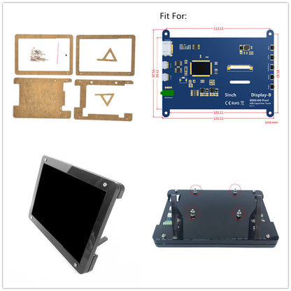 Durable 5 Inch LCD Protective Case for Raspberry Pi – HD Monitor Shell