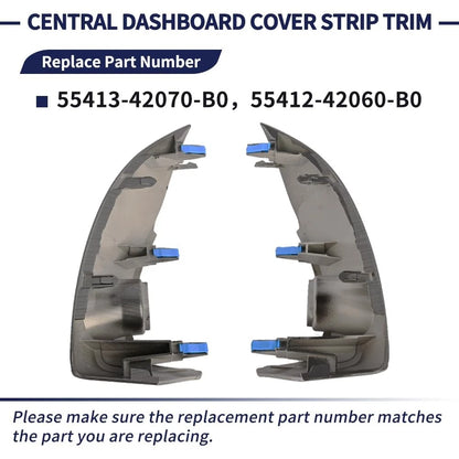 Magimaker Central Dashboard Cover Strip Trim Center 25*11*7cm, Gray