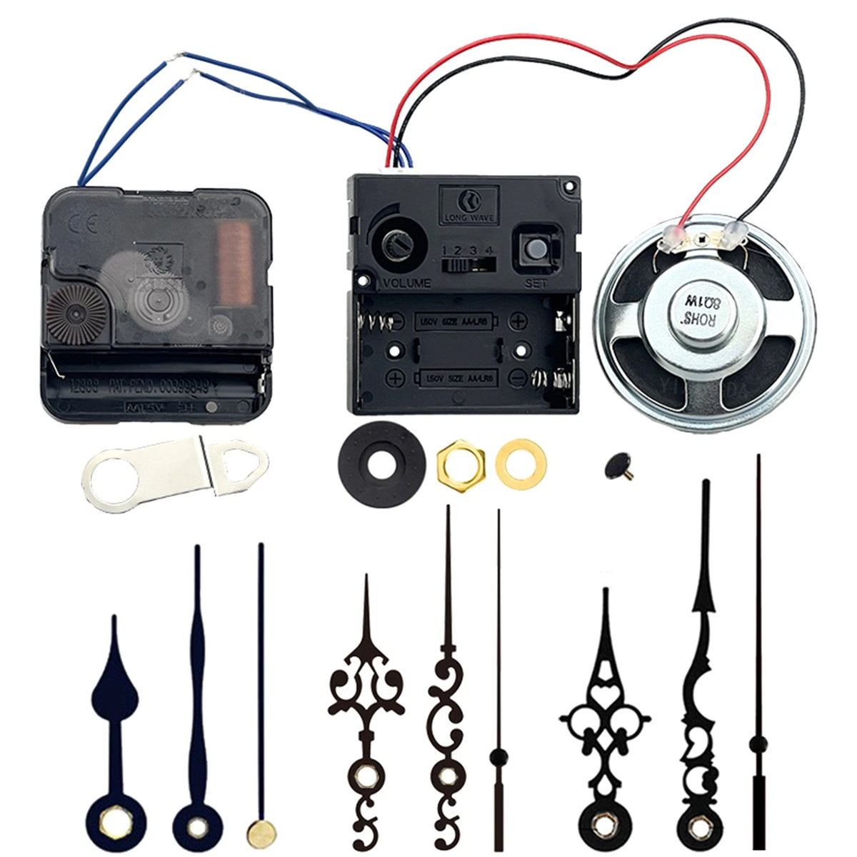 Quartz Wall Clock Movement Mechanism Hands Repair Tool Kit Set DIY Clock Parts