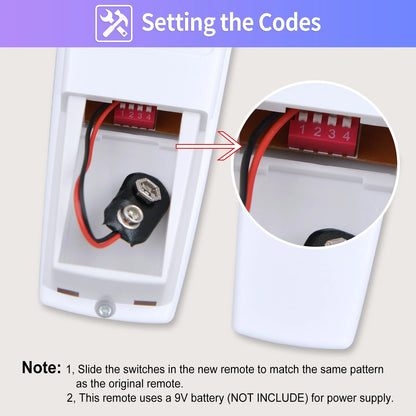 UC7078T / CHQ7078T reversing fan remote for Hunter and Hampton Bay