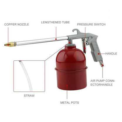 Car Oil Engine Cleaning Solvent Air Sprayer Degreaser Siphon Tool With Pot