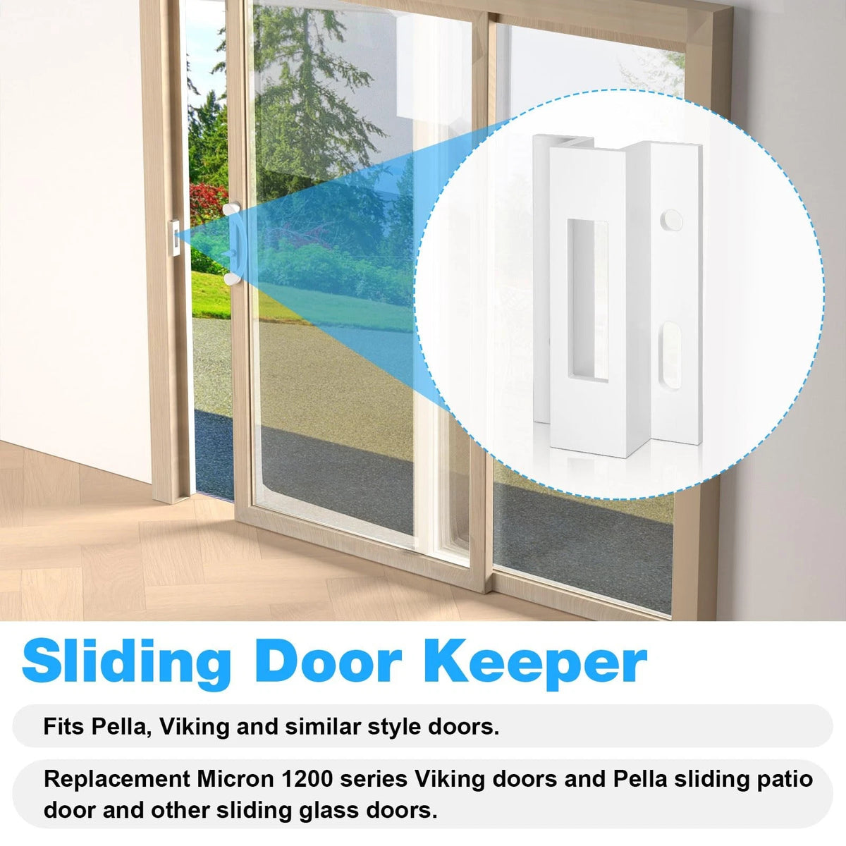 Patio Sliding Door Keeper／Hook Style Latch／E 2124 Latch Lock 1 Pack