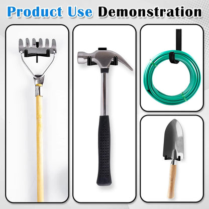 Qiyaz 8 Pcs J/V Shed Storage Hooks, Accessories, Compatible with Black