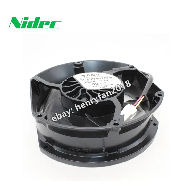 Nidec SERVO D1751P24B8PP340 DC 24V 3.4A 172*150*51MM 4-Pin Inverter Cooling Fan