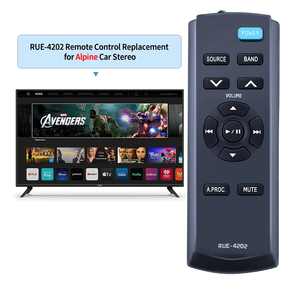 RUE-4202 Remote Control For Alpine Car Radio CDE-143BT CDE-190R CDE-153BT