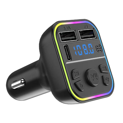 Car FM Transmitter Adapter Radio MP3 Player Type-C Dual USB Fast Charger