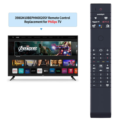 398GM10BEPHN0020SY For Philips TV Voice Remote Control 50PUS8545 58PUS8545