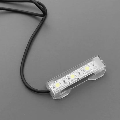 ECSiNG 2Pcs Small Aquarium Light Black Wire White USB Strip Water