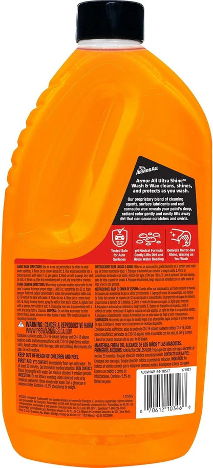 Armor All Ultra Shine Car Wash and 64 Fl Oz (Pack of 3), One Color