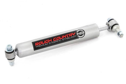 Rough Country N3 Steering Stabilizer for 73-87 Single, Metallic Silver