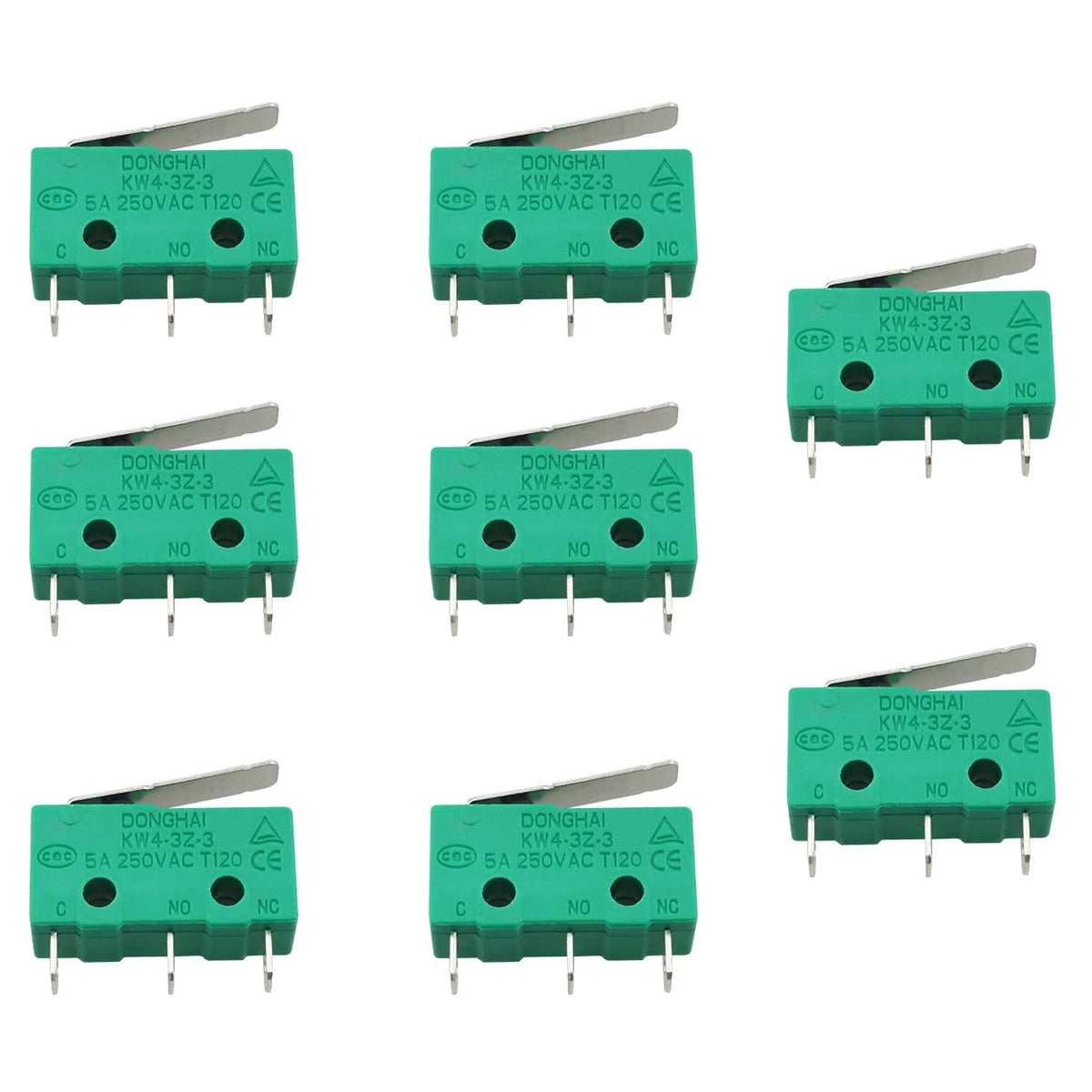 8PCS KW4-3Z-3 Micro Limit Switch KW4 3...
