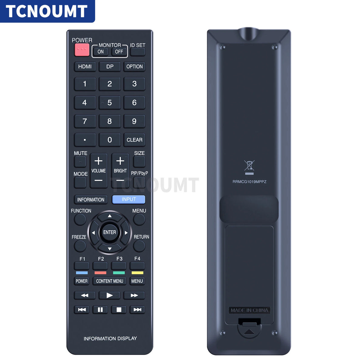RRMCG1019MPPZ Remote Control For Sharp Information Display PN-HW551